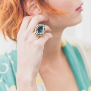 Gypsy Woman Mini Geode Ring